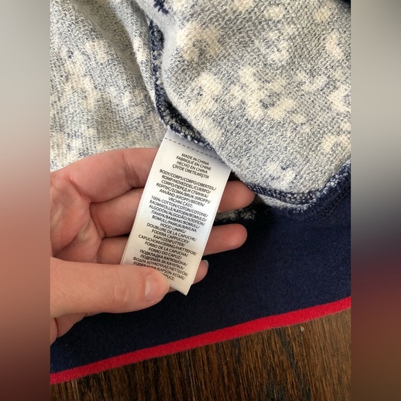 Polo Ralph Lauren Girls 4/4T Navy Blue Floral Print Terry Zip-Up Hoodie - Picture 6 of 8